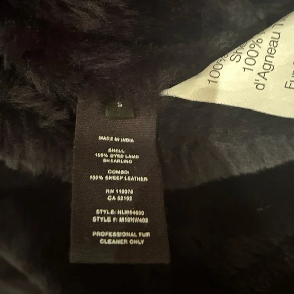 Helmut Lang Shearling Bomber Jacket. Sheep leather with fur trim - Picture 8 of 9